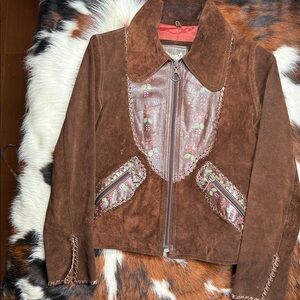 Mont Hand painted Suede Jacket